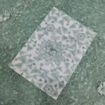 Floral Embroidery Net Fabric - Fresh Sage Green - Image 5