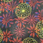 Linen Digital Print Fabric - Black - Image 2