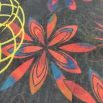 Linen Digital Print Fabric - Black - Image 3