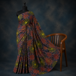 Linen Digital Print Fabric - Black - Image 5