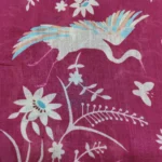 Linen Digital Print Fabric - Magenta Pink - Image 3