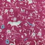 Linen Digital Print Fabric - Magenta Pink - Image 5