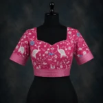 Linen Digital Print Fabric - Magenta Pink - Image 6