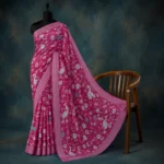 Linen Digital Print Fabric - Magenta Pink - Image 7
