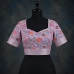 Linen Digital Print Fabric - Pink Lace - Image 6