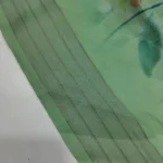 Linen Digital Print Fabric - Turquoise Green - Image 4