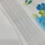 Floral Linen Digital Print Fabric - White - Image 4