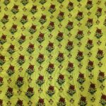 Linen Digital Print Fabric - Lemon Yellow - Image 2