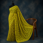 Linen Digital Print Fabric - Lemon Yellow - Image 5