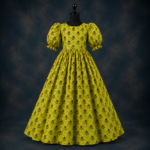 Linen Digital Print Fabric - Lemon Yellow - Image 6
