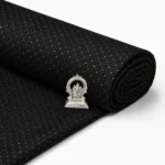 Sequins Embroidery Raw Silk - Black - Image 2