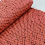 Dupion Fabric - Coral Orange - Image 2