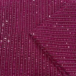 Sequins Work Georgette Fabric – Magenta Rose