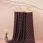 Tissue Banarasi Fabric - Plum Noir