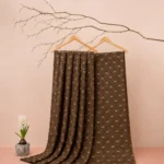 Tissue Banarasi Fabric - Turkish Coffee