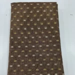 Tissue Banarasi Fabric - Turkish Coffee - Image 2