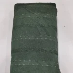 Vichitra Silk Fur Pattern Fabric - Basil Green - Image 2