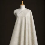 Vichitra Silk Fur Pattern Fabric - Cream