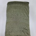 Vichitra Silk Fur Pattern Fabric - Dark Olive Green - Image 2