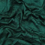 Vichitra Silk Fur Pattern Fabric - Dark Teal Green - Image 3