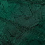 Vichitra Silk Fur Pattern Fabric - Dark Teal Green - Image 4