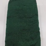 Vichitra Silk Fur Pattern Fabric - Emerald Green - Image 2