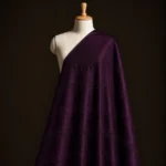 Vichitra Silk Fur Pattern Fabric - Plum Purple