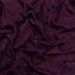 Vichitra Silk Fur Pattern Fabric - Plum Purple - Image 3
