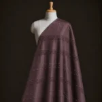 Vichitra Silk Fur Pattern Fabric -  Rosewood Brown
