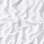 Vichitra Silk Fur Pattern Fabric - Pure White - Image 3