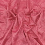 Vichitra Silk Fur Pattern Fabric - Watermelon Pink - Image 3