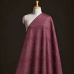 Vichitra Silk Fur Pattern Fabric - Wine Maroon