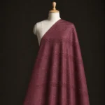 Vichitra Silk Fur Pattern Fabric - Wine Red
