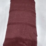Vichitra Silk Fur Pattern Fabric - Wine Red - Image 2