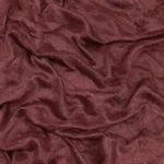 Vichitra Silk Fur Pattern Fabric - Wine Red - Image 3