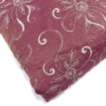 Zari Embroidery Shimmer Fabric -Reddish Purple - Image 5