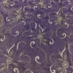 Zari Embroidery Shimmer Fabric - Violet Indigo - Image 2