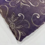 Zari Embroidery Shimmer Fabric - Violet Indigo - Image 5