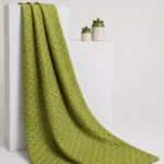 Zari Work Raw Silk Fabric - Avocado Green