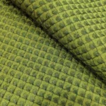 Zari Work Raw Silk Fabric - Avocado Green - Image 2