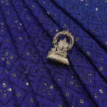 Zari Work Raw Silk Fabric – Deep Blue