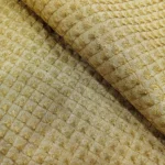 Zari Work Raw Silk Fabric - Golden Flax - Image 2