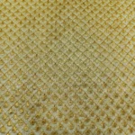 Zari Work Raw Silk Fabric - Golden Flax - Image 4