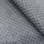 Zari Work Raw Silk Fabric - Grey - Image 2