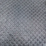 Zari Work Raw Silk Fabric - Grey - Image 4