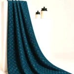 Zari Work Raw Silk Fabric - Indigo Dye