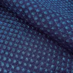 Zari Work Raw Silk Fabric - Navy Blue - Image 2