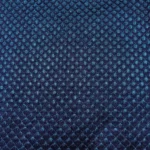 Zari Work Raw Silk Fabric - Navy Blue - Image 4