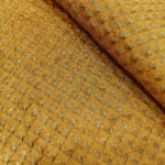 Zari Work Raw Silk Fabric - Neon Yellow - Image 2