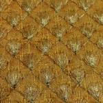 Zari Work Raw Silk Fabric - Neon Yellow - Image 3
